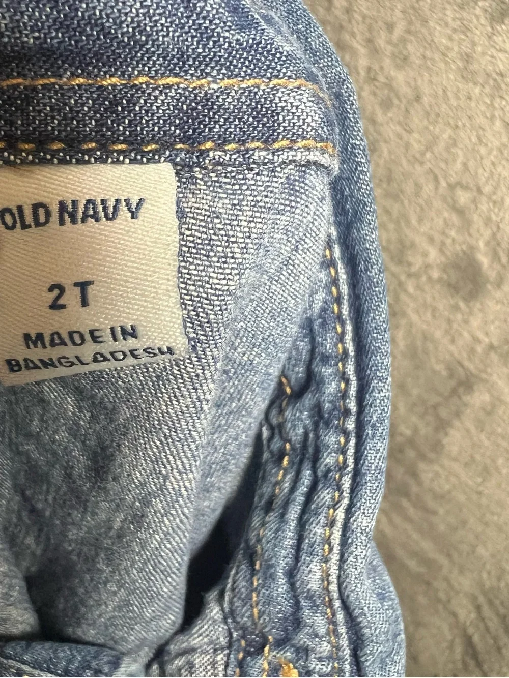 Old Navy Dark Blue Kids Denim Button-Down Shirt